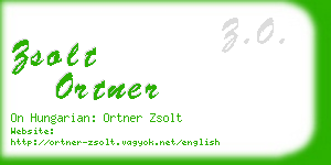 zsolt ortner business card